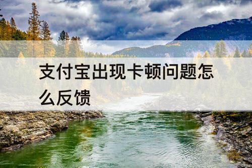 支付宝出现卡顿问题怎么反馈