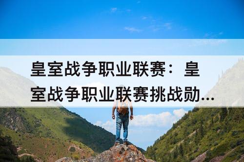 皇室战争职业联赛:皇室战争职业联赛挑战勋章