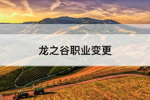龙之谷职业变更