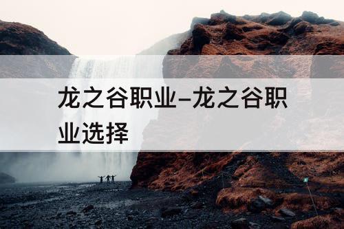 龙之谷职业-龙之谷职业选择