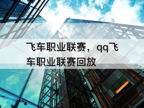 飞车职业联赛，qq飞车职业联赛回放