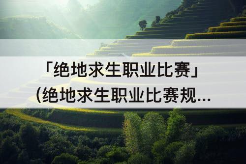 「绝地求生职业比赛」(绝地求生职业比赛规则)