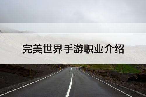 完美世界手游职业介绍