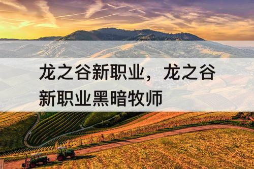 龙之谷新职业,龙之谷新职业黑暗牧师