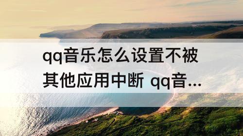 qq音乐怎么设置不被其他应用中断 qq音乐怎么设置不被其他应用中断11.00