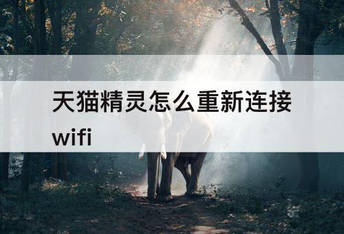 天猫精灵怎么重新连接wifi