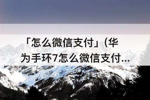 「怎么微信支付」(华为手环7怎么微信支付)