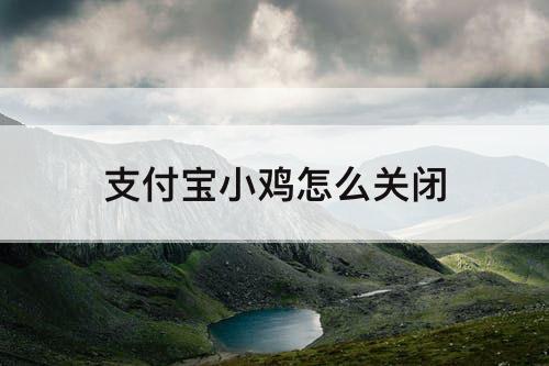 支付宝小鸡怎么关闭