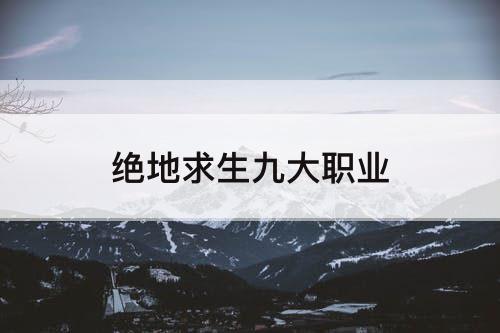 绝地求生九大职业