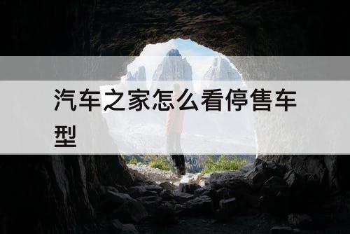汽车之家怎么看停售车型