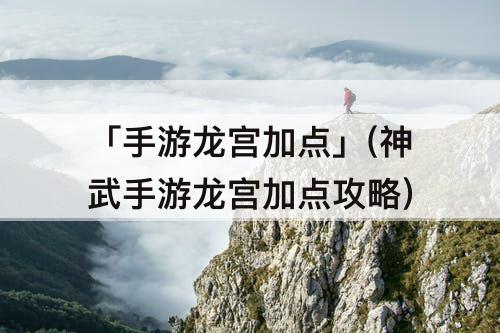「手游龙宫加点」(神武手游龙宫加点攻略)