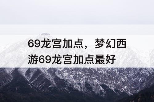 69龙宫加点,梦幻西游69龙宫加点最好