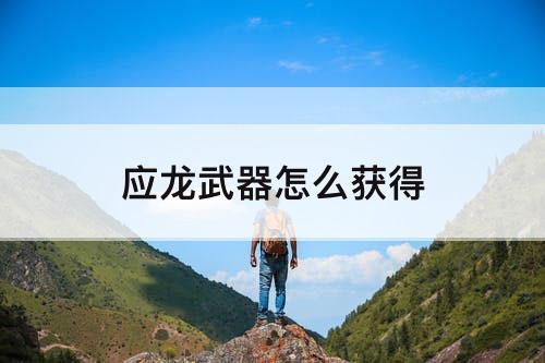 应龙武器怎么获得
