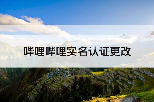 哔哩哔哩实名认证更改