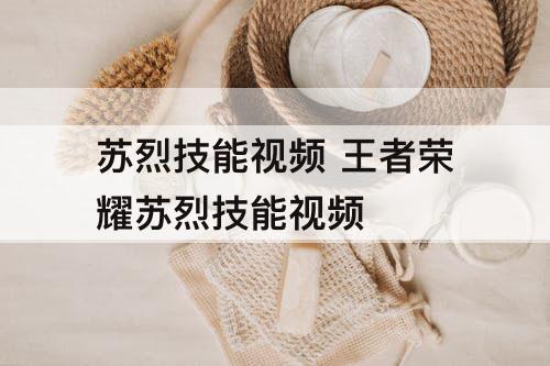 苏烈技能视频 王者荣耀苏烈技能攻略