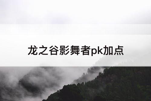 龙之谷影舞者pk加点