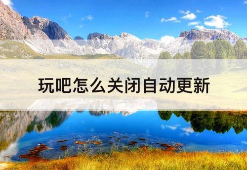 玩吧怎么关闭自动更新