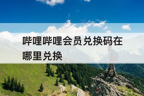 哔哩哔哩会员兑换码在哪里兑换