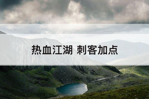 热血江湖 刺客加点
