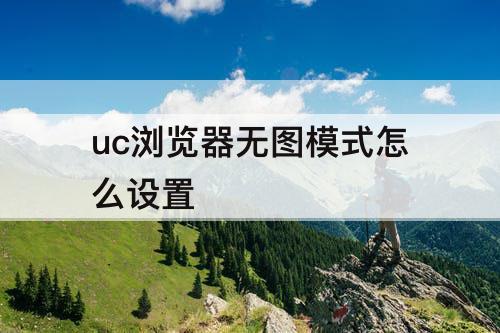 uc浏览器无图模式怎么设置