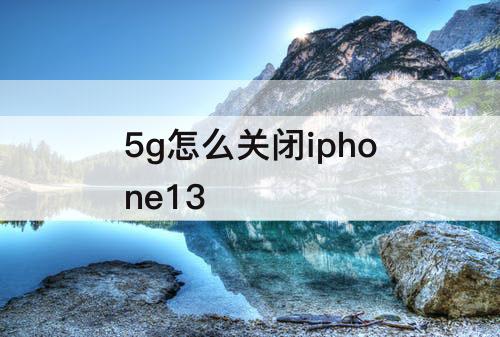 5g怎么关闭iphone13