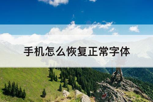 手机怎么恢复正常字体