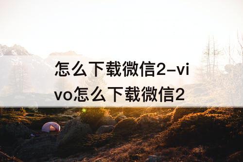 怎么下载微信2-vivo怎么下载微信2