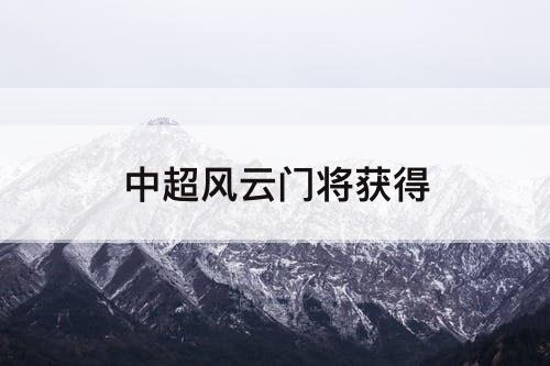 中超风云门将获得
