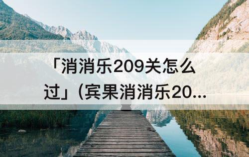 「消消乐209关怎么过」(宾果消消乐209关怎么过)