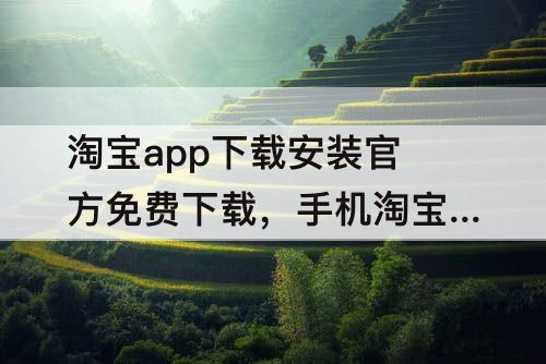 淘宝app下载安装官方免费下载，手机淘宝app下载安装官方免费下载支付宝