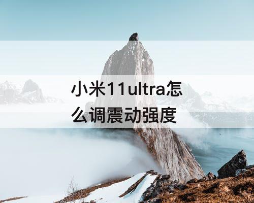 小米11ultra怎么调震动强度
