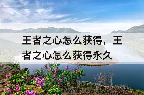 王者之心怎么获得，王者之心怎么获得永久