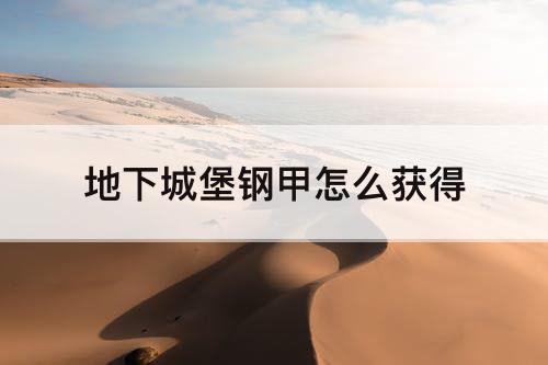 地下城堡钢甲怎么获得