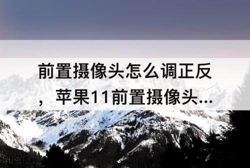 前置摄像头怎么调正反，苹果11前置摄像头怎么调正反