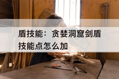 盾技能：贪婪洞窟剑盾技能点怎么加
