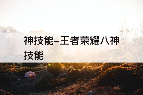神技能-王者荣耀八神技能