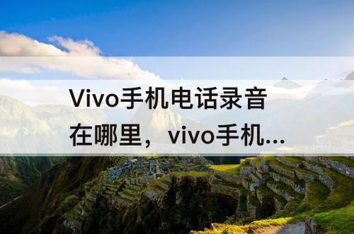 Vivo手机电话录音在哪里，vivo手机电话录音在哪里打开