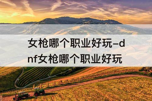 女枪哪个职业好玩-dnf女枪哪个职业好玩