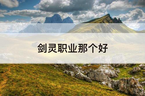 剑灵职业那个好