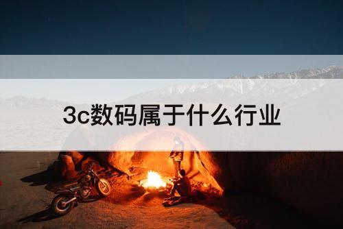 3c数码属于什么行业