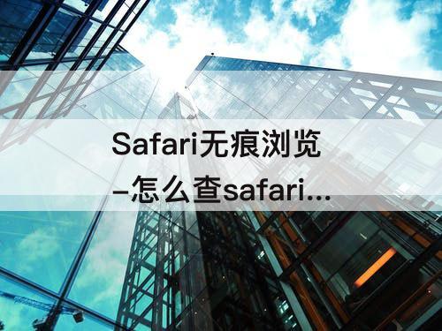 Safari无痕浏览-怎么查safari无痕浏览记录
