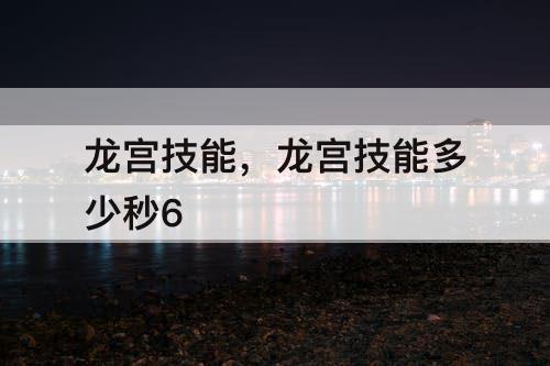 龙宫技能，龙宫技能多少秒6