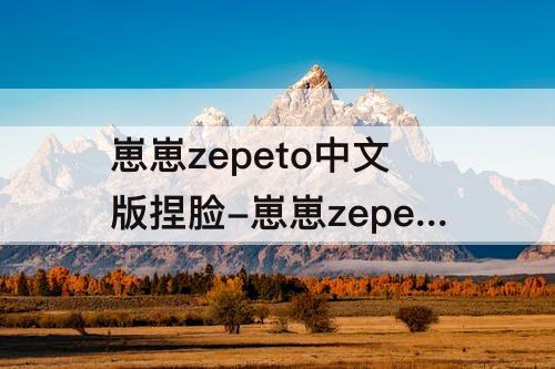 崽崽zepeto中文版捏脸-崽崽zepeto中文版捏脸可爱