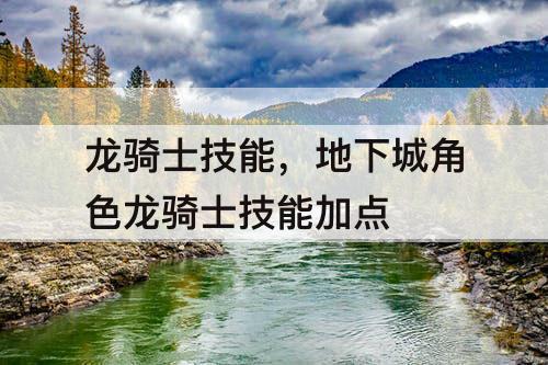 龙骑士技能，地下城角色龙骑士技能加点