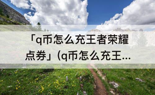 「q币怎么充王者荣耀点券」(q币怎么充王者荣耀点券微信区)