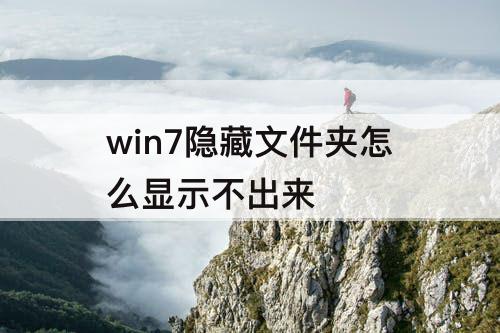 win7隐藏文件夹怎么显示不出来