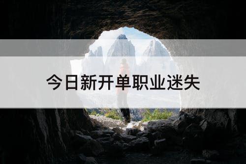 今日新开单职业迷失