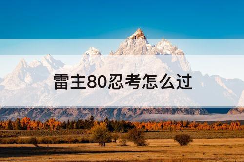 雷主80忍考怎么过
