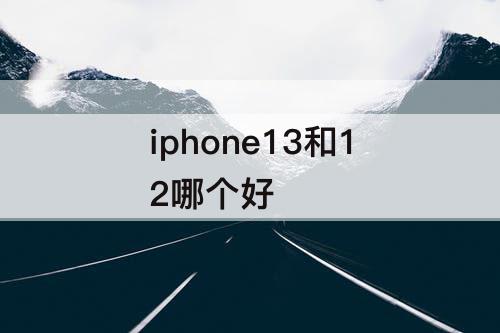 iphone13和12哪个好