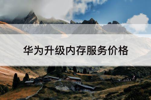 华为升级内存服务价格